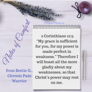 notes of comfort; chronic pain warriors