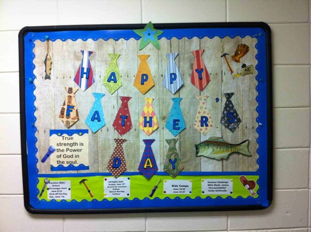 Father's day church bulletin board ideas 2025