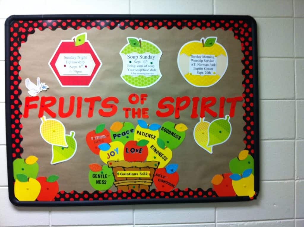 September Bulletin Board Fruits of the spirit